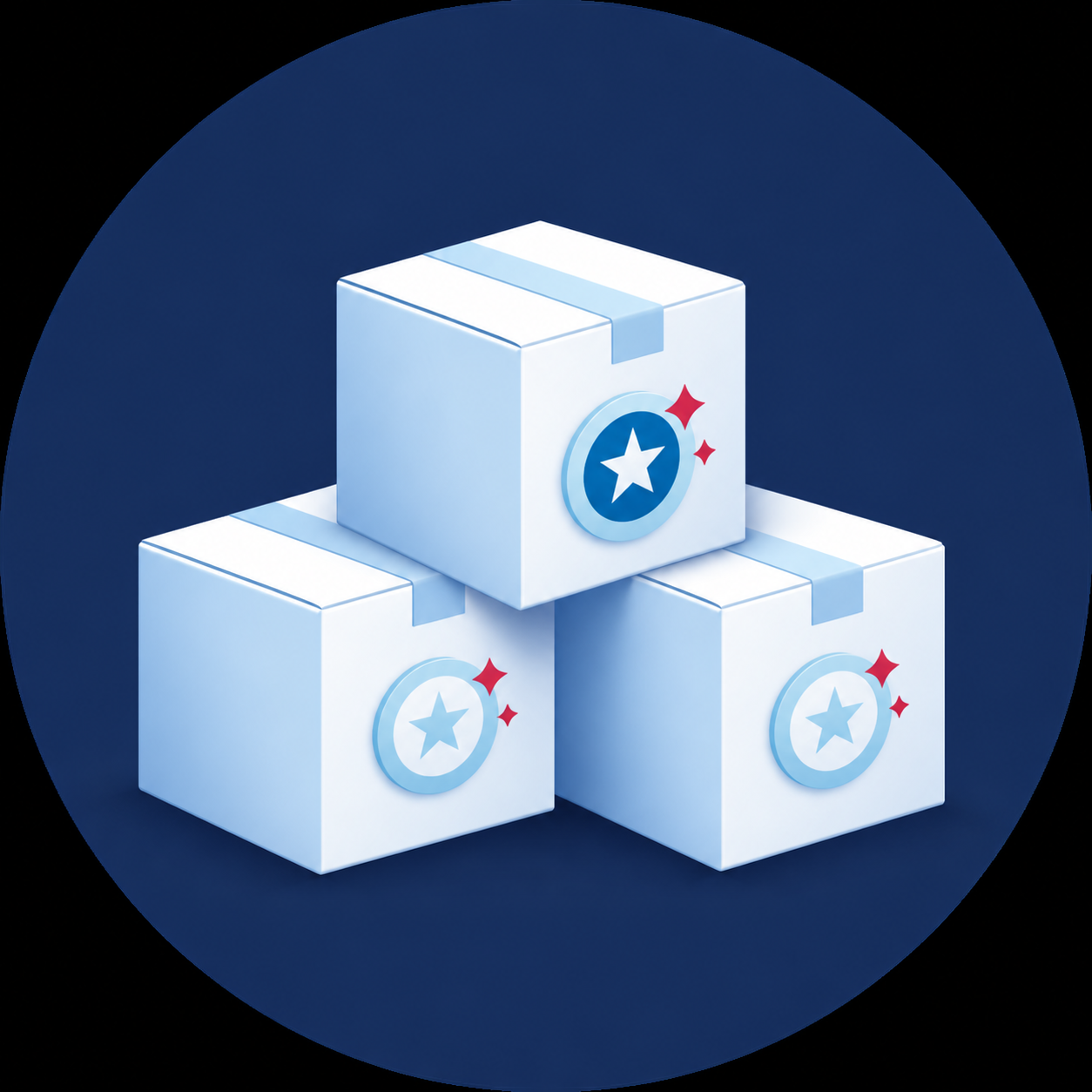 Top quality moving boxes illustration